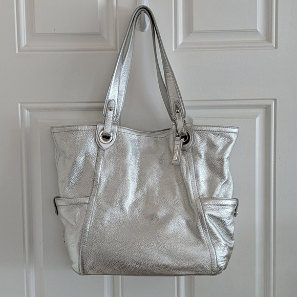 Cole Haan Handbags - Cole Haan Metallic Silver Tote